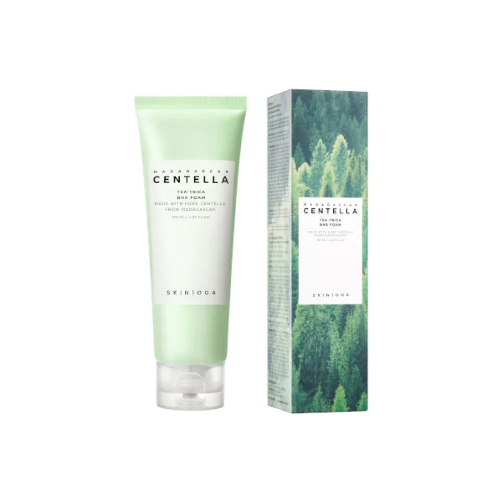 ✨ Espuma Limpiadora Exfoliante con Centella Asiática y BHA Madagascar Centella Tea-Trica BHA Foam 125ml – Skin1004
