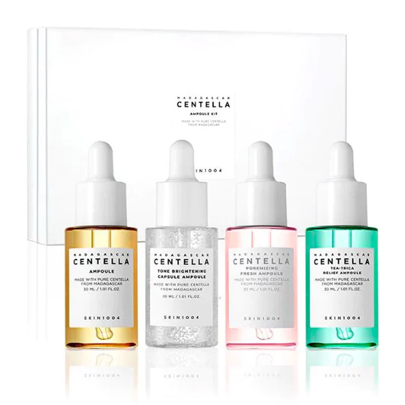 ✨ Kit Mini de Ampollas Calmantes y Reparadoras Madagascar Centella Ampoule Kit (Mini Ampoule 4 Types) – Skin1004