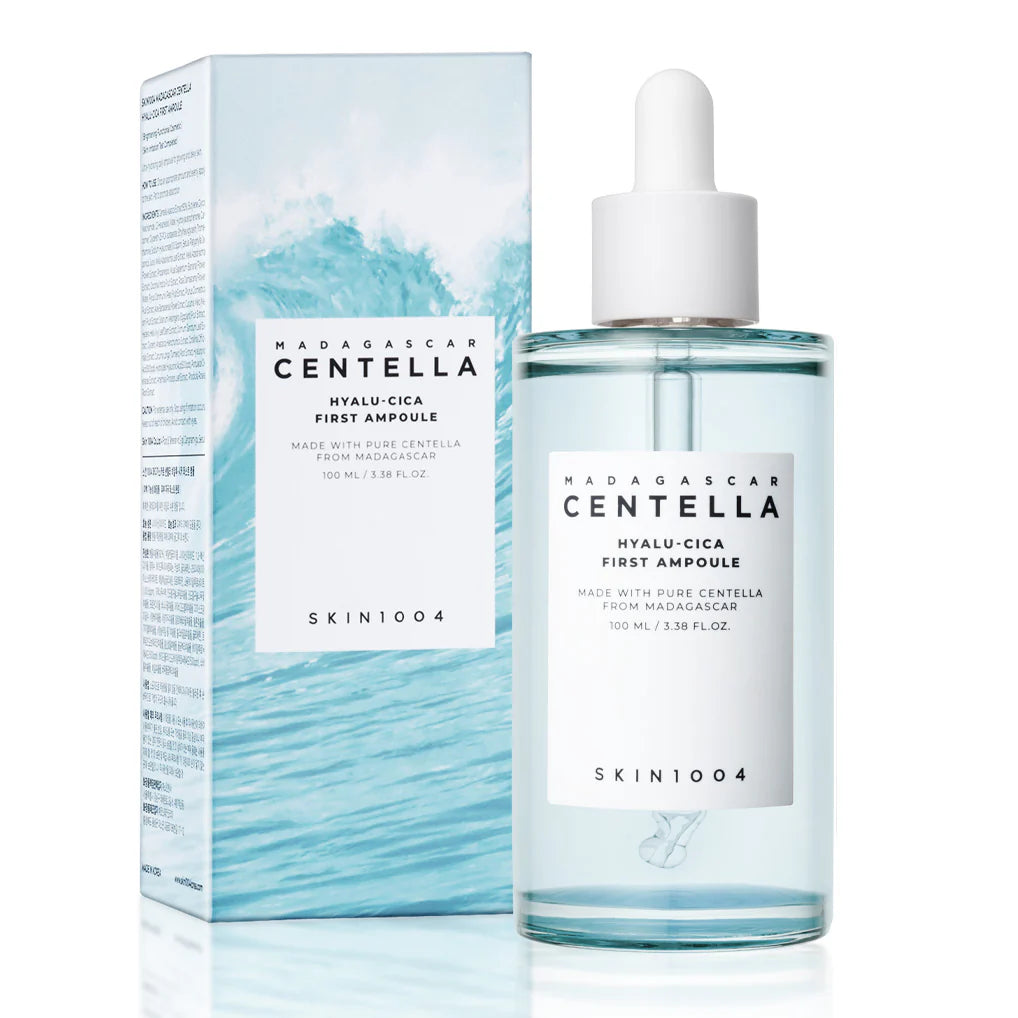 ✨ Ampolla Hidratante y Calmante con Ácido Hialurónico y Centella Asiática Madagascar Hyalu-Cica First Ampoule 100ml – Skin1004