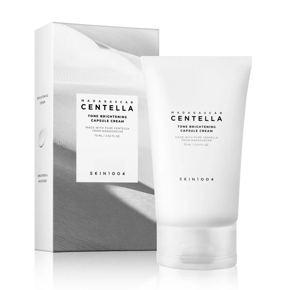 ✨ Crema Iluminadora con Centella Asiática en Cápsulas Madagascar Centella Tone Brightening Capsule Cream 75ml – Skin1004