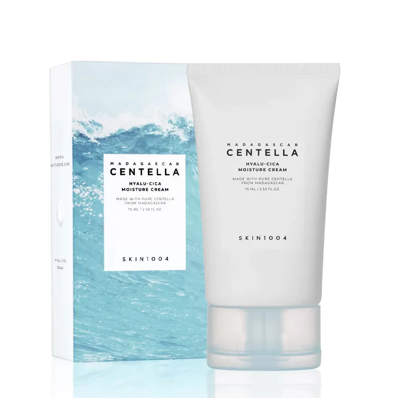 ✨ Crema Hidratante Calmante con Ácido Hialurónico y Centella Asiática Madagascar Hyalu-Cica Moisture Cream 75ml – Skin1004