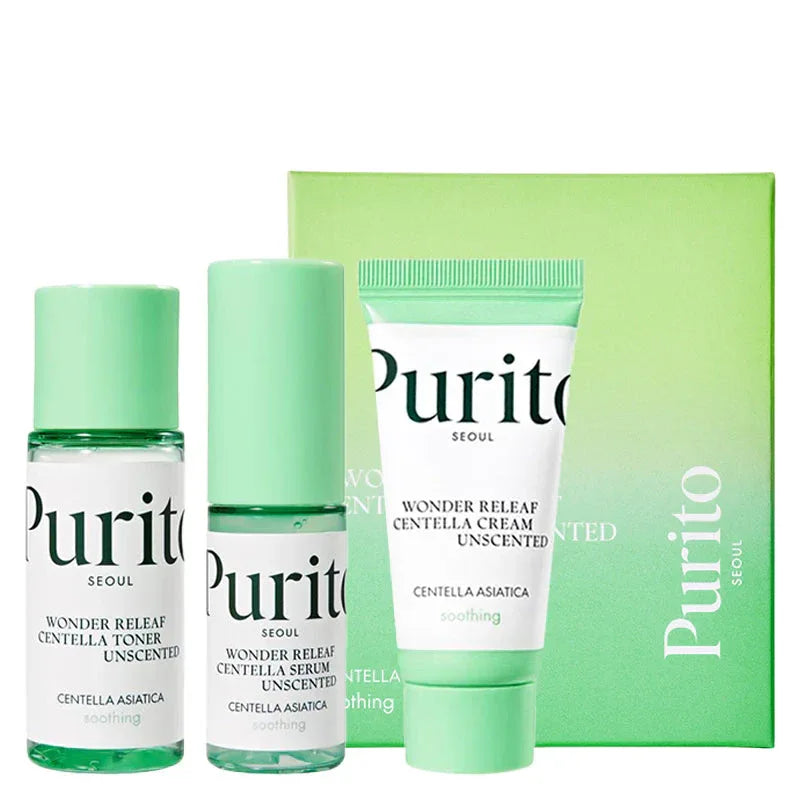 ✨ Kit Mini Calmante con Centella Asiática Wonder Releaf Centella Mini Kit Unscented 60ml – PURITO Seoul