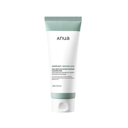 ✨ Espuma Limpiadora Hidratante con Houttuynia Cordata [Renew] Heartleaf Succinic Moisture Cleansing Foam 150ml – ANUA